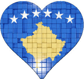 Cuore Kosovo Europa Bandiere 