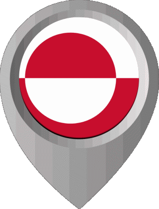 Standort-Pin Grönland Amerika Fahnen 