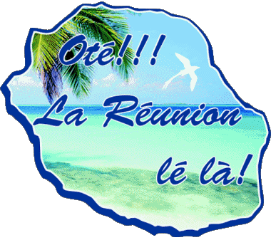 Map La Réunion D.O.M - T.O.M France Flags 