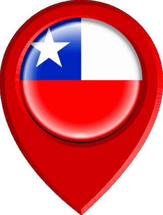 Standort-Pin Chile Amerika Fahnen 