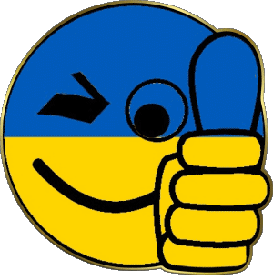 Smiley - OK Ukraine Europa Fahnen 