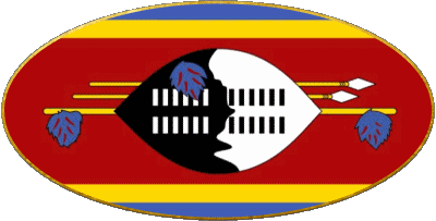 Ovale Eswatini Africa Bandiere 