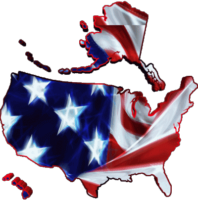 Carta Geografica U.S.A - Nazionale America Bandiere 