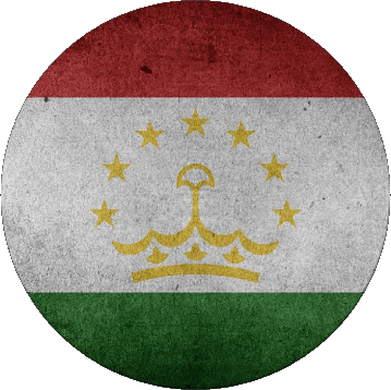 Rond Tadjikistan Asie Drapeaux 