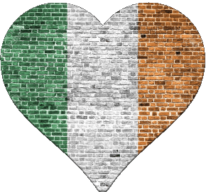 Cuore Irlanda Europa Bandiere 