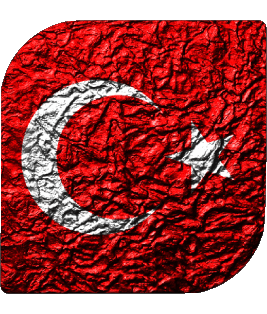 Square Turkey Asia Flags 