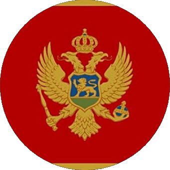 Tondo Montenegro Europa Bandiere 