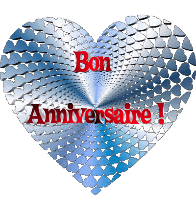 007 Coeur Bon Anniversaire Französisch Nachrichten 