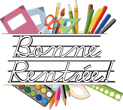 013 Sfondo trasparente Bonne Rentrée Francese Messagi 