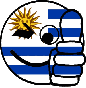 Smiley - OK Uruguay America Flags 