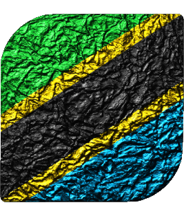 Quadrato Tanzania Africa Bandiere 