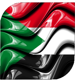 Square Sudan Africa Flags 