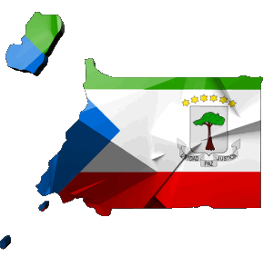 Carte Guinée Equatorial Afrique Drapeaux 