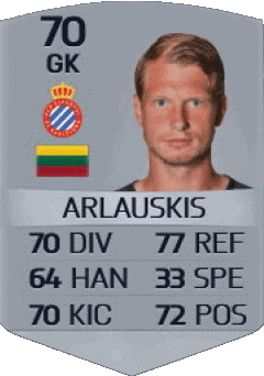 Giedrius Arlauskis Lituania F I F A - Giocatori carte Videogiochi Multimedia 