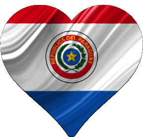 Herz Paraguay Amerika Fahnen 