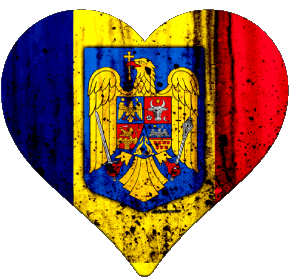 Coeur Roumanie Europe Drapeaux 
