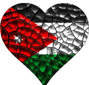 Cuore Giordania Asia Bandiere 