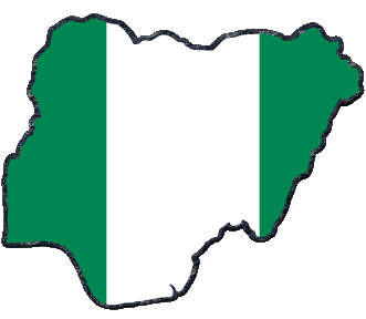 Carta Geografica Nigeria Africa Bandiere 