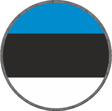 Round Estonia Europe Flags 