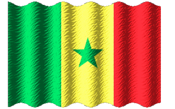 Ondulation Sénégal Afrique Drapeaux 