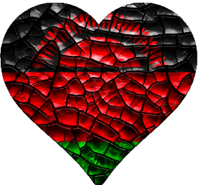 Heart Malawi Africa Flags 