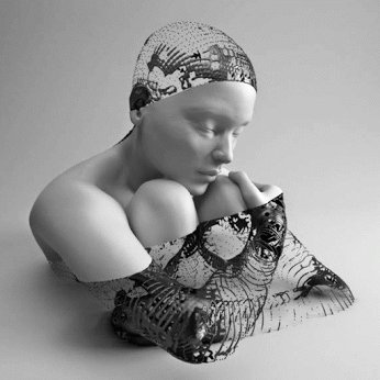 George RedHawk - Noir et blanc GIF Artista Umorismo -  Fun 