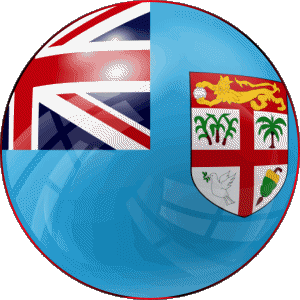 Round Fiji Oceania Flags 