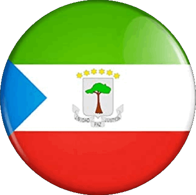 Rond Guinée Equatorial Afrique Drapeaux 