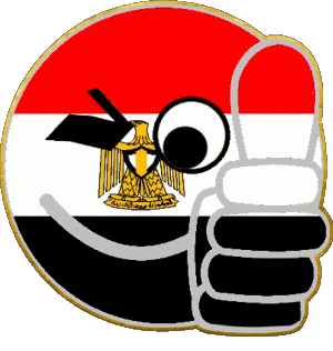 Smiley - OK Egypte Afrique Drapeaux 