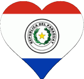 Corazón Paraguay América Banderas 