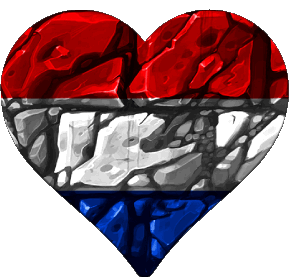 Heart Netherlands Europe Flags 