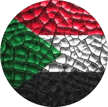 Rond Soudan Afrique Drapeaux 