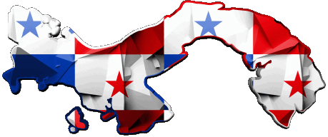 Map Panama America Flags 