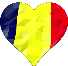 Coeur Tchad Afrique Drapeaux 