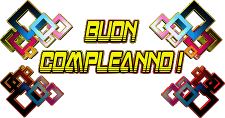 003 Fondo transparente Astratto - Geometrico Buon Compleanno Italiano Mensajes 