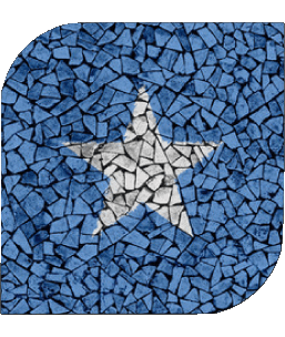 Square Somalia Africa Flags 