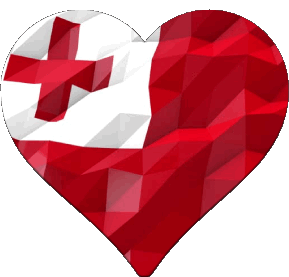 Corazón Tonga Oceanía Banderas 