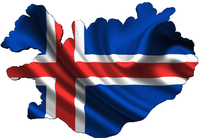 Mapa Islandia Europa Banderas 