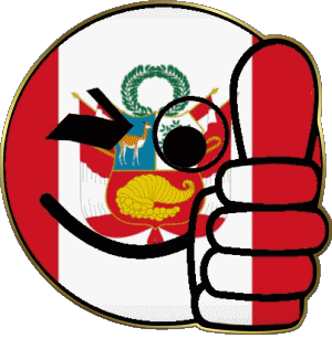 Smiley - OK Peru Amerika Fahnen 