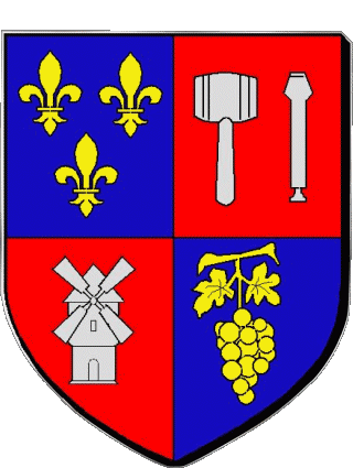 Blasone-Blasone AVRILLE 49 Dipartimenti - Città Francia Bandiere 