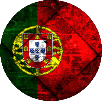 Round Portugal Europe Flags 