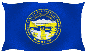 Ondulación Nebraska U.S.A - Estados América Banderas 