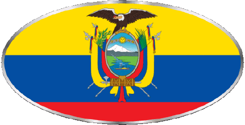 Oval 01 Ecuador América Banderas 