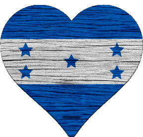 Corazón Honduras América Banderas 