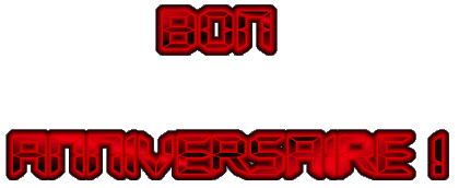 001 Fluo - Neon Bon Anniversaire French Messages 