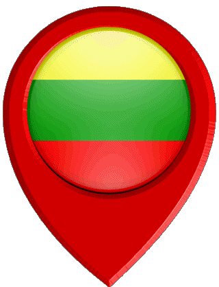 Epingle de Localisation Lituanie Europe Drapeaux 