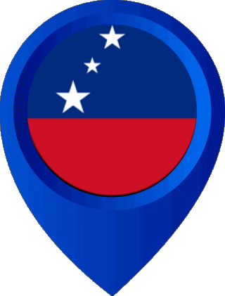 Location Pin Samoa Oceania Flags 