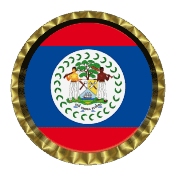 Round - Rings Belize America Flags 