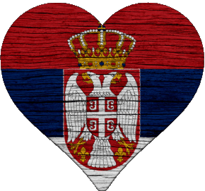 Corazón Serbia Europa Banderas 