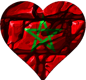 Cuore Marocco Africa Bandiere 